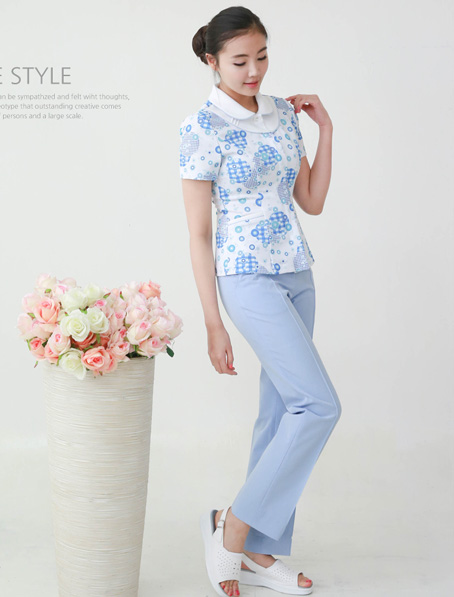 武汉订做女款分体护士服价格,现货护士服批发厂家