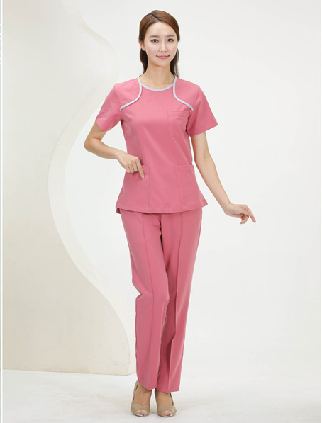 四川定做粉色分体护士服,定制夏季短款护士制服套装