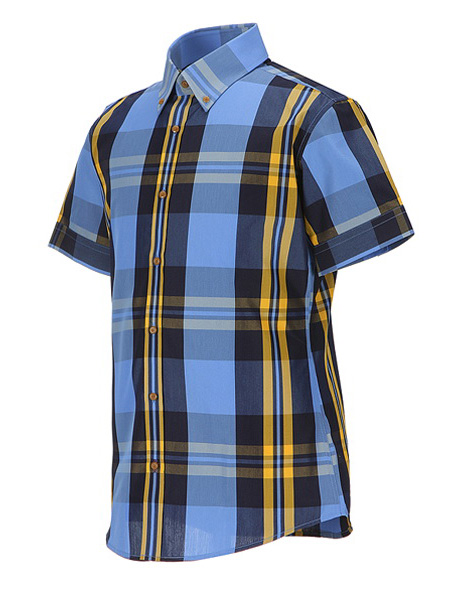 济南定制纯棉格子休闲衬衫厂家